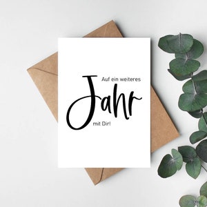 Karte zum Geburtstag "Wie schön, dass du geboren bist"  - A6 Geburtstagskarte Geschenk Birthday schwarz weiß modern minimalistisch Liebe
