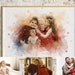 Deceased Watercolor Portrait from Photo, Photo Gift, Loved One Portrait, Portrait Painting, Photo Gift Digital, Photo Merge, Loved One Photo 
