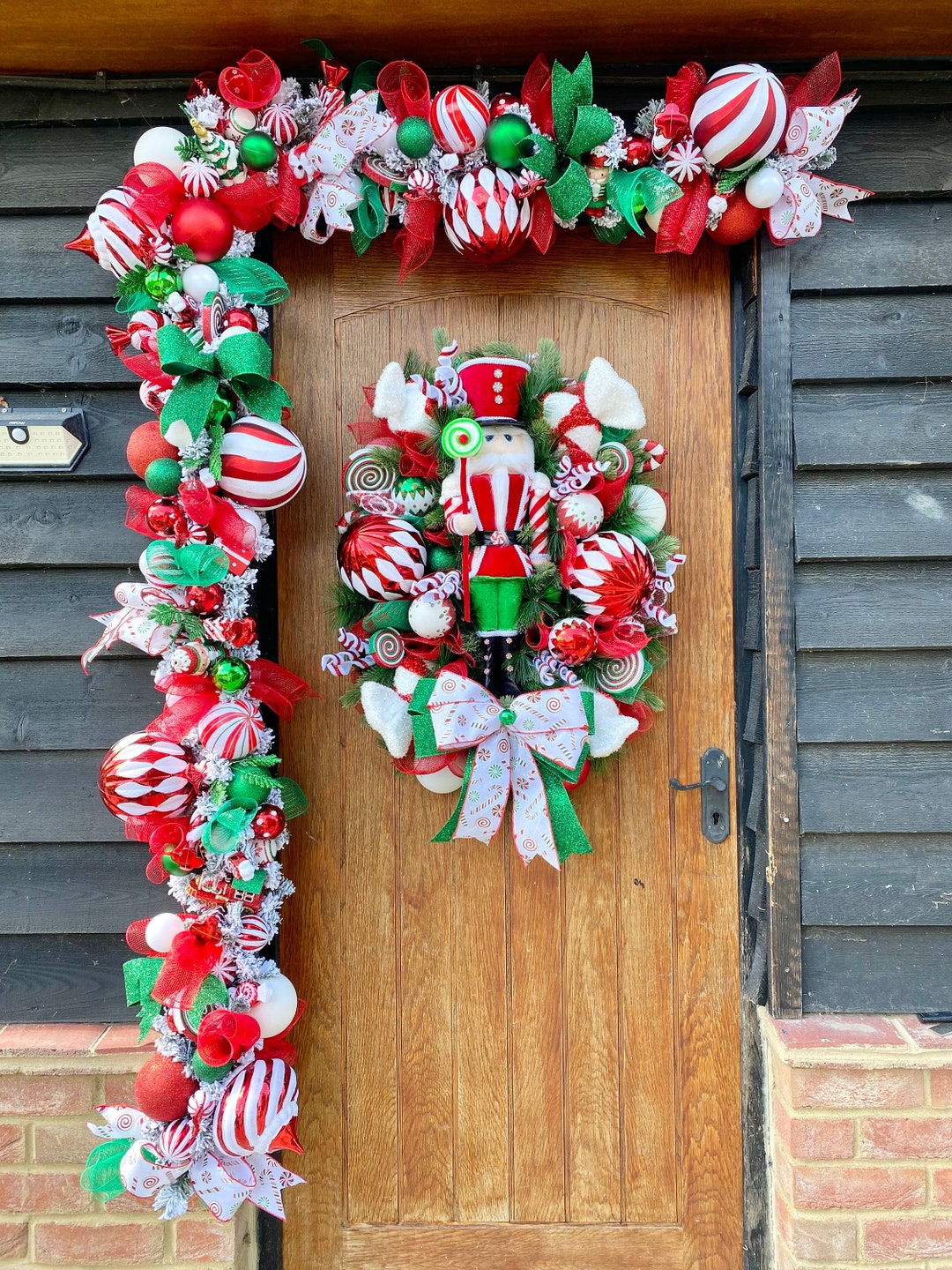 Peppermint Candy Cane Christmas Garland Etsy UK