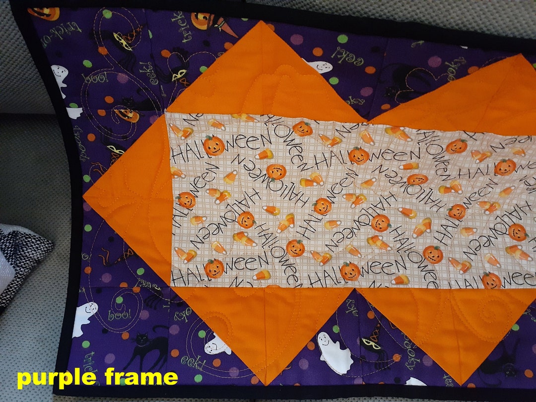 NEW Halloween Table Runner Hand Made Reversible Quilted Made With ...
