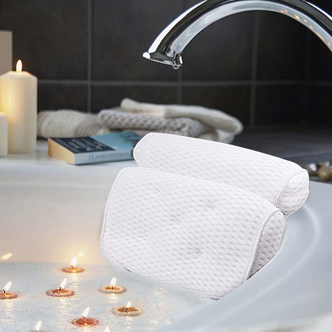 Bath Pillow Bathtub Spa Pillow NonSlip 6 Large Suction Cups Etsy