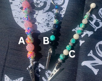 ATM Card Clip | Bracelet Helper | Credit Card Clip | Card Holder Wand, beaded clip