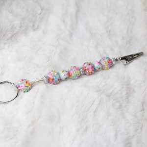 Choisissez votre propre clip pour porte-clés en perles, clip pour carte de guichet automatique, baguette magique en perles, porte-clés, clip, pince, pince pour cartes