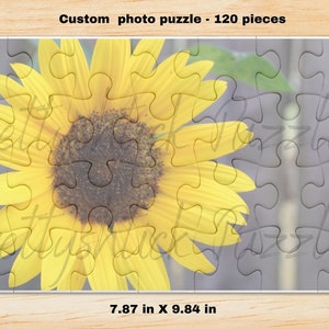 Personalized Photo Puzzle, Custom Picture Jigsaw Puzzle, 120 Pieces Puzzle, Customizable Jigsaw Puzzle, Anniversary Gift, Mom gift, Dad Gift