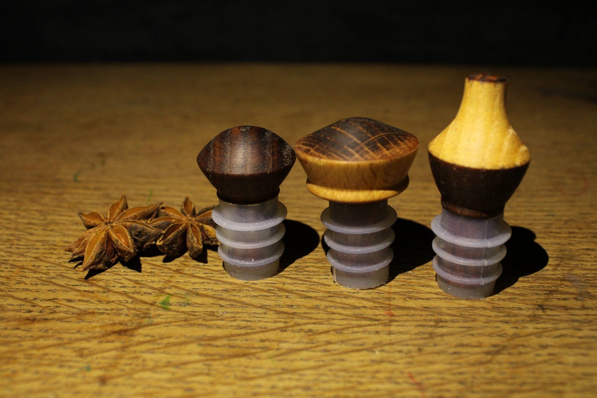 Bouchons Réutilisable en Bois Pour Bouteille de Vin, Cidre, Champagne, Pétillant , Verre