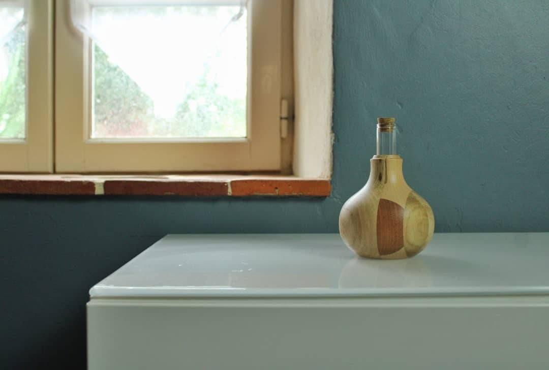 Soliflore en Chute de Bois, Vase Bois, Plusieurs Couleur Rouge, Beige et Marron, Décoration Intérieu