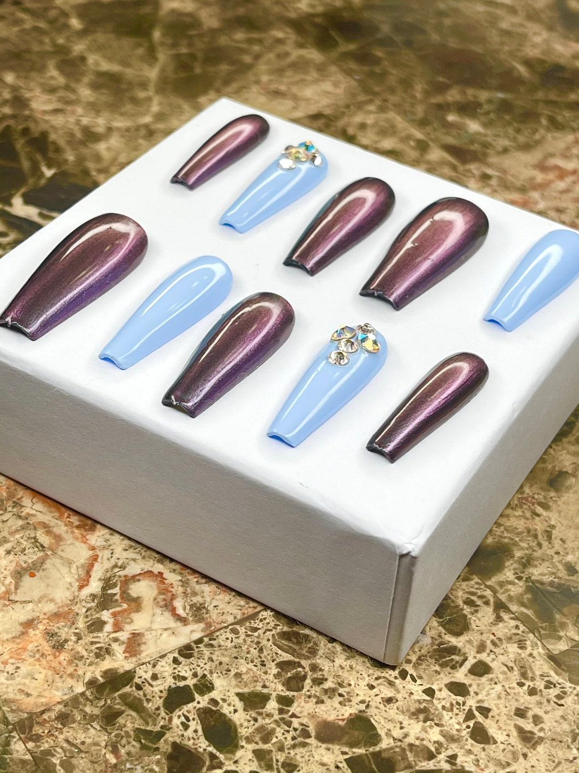 Long Press on Coffin Nails size Large Etsy