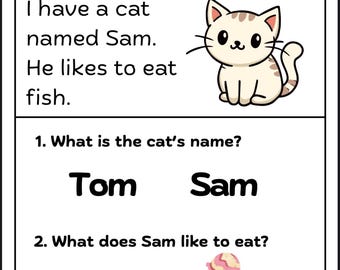 Reading Comprehension Stories With Questions