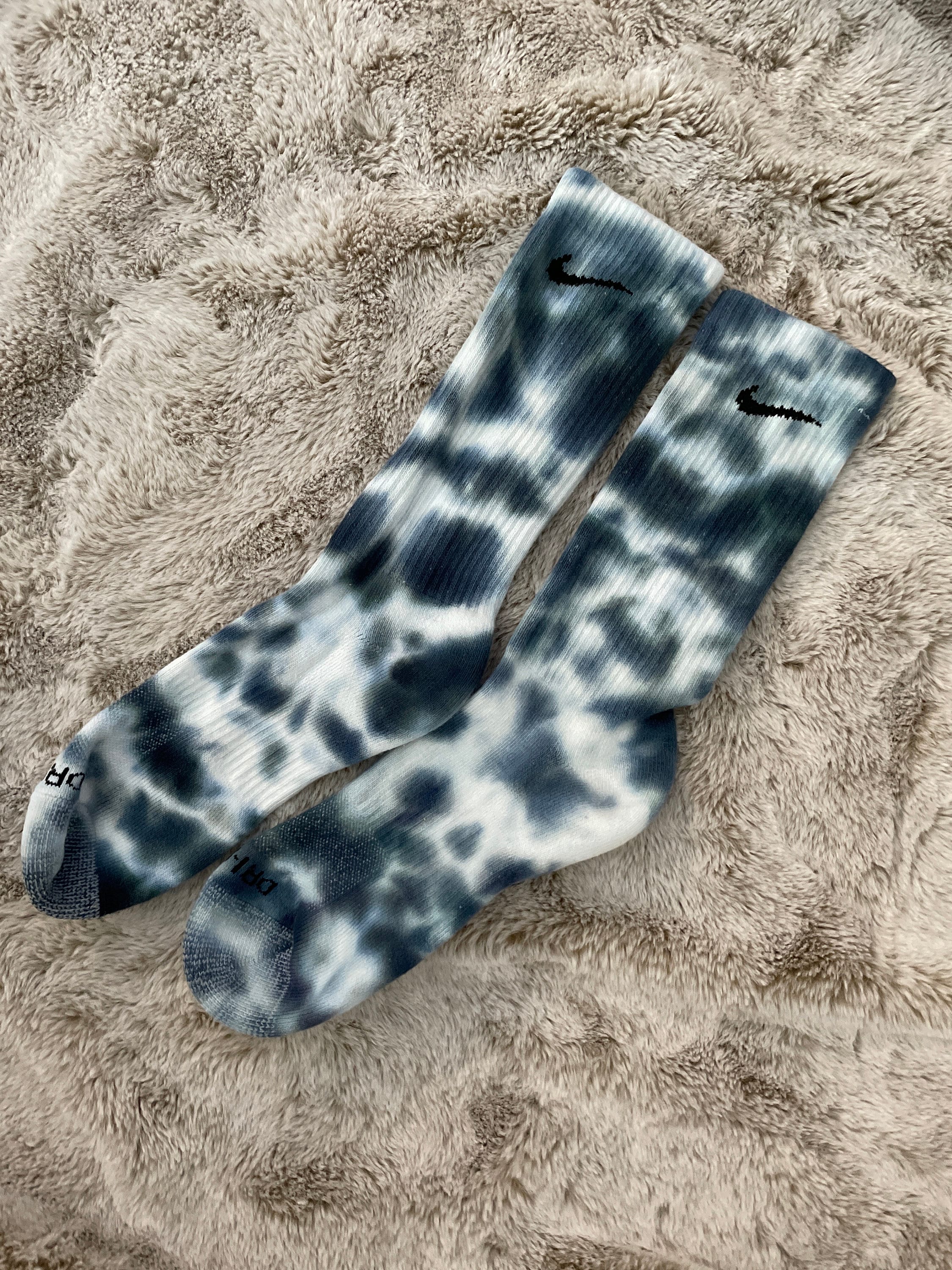 Black Tie Dye Nike Crew Socks Etsy
