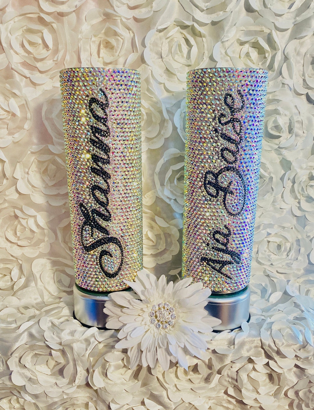 Customizable Bedazzled Stainless Steel Tumbler, Custom Bling Tumblers