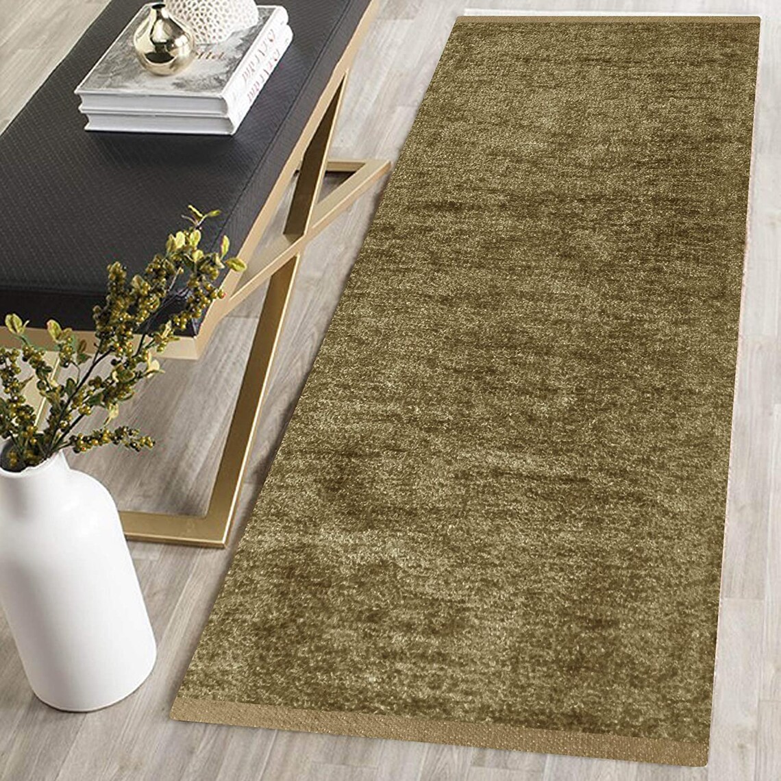 Beautiful Handmade Runner Rug Polyester & Cotton 22X55 Inch Etsy