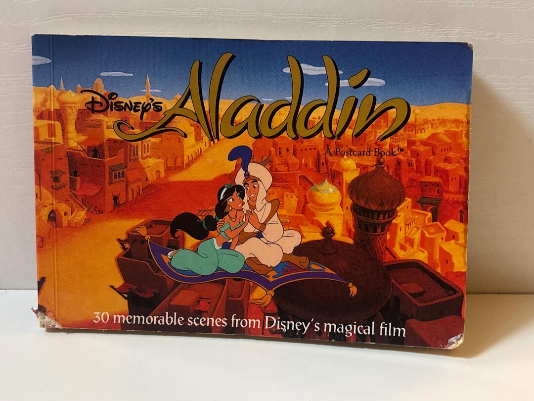Vintage Disney Aladdin Postcard Book 1992 Running Press Jasmine Rajah ...