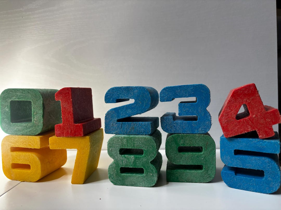 Vintage 1971 Mattel Tuff Stuff Alphabet Number Blocks ABC Learning Toy ...