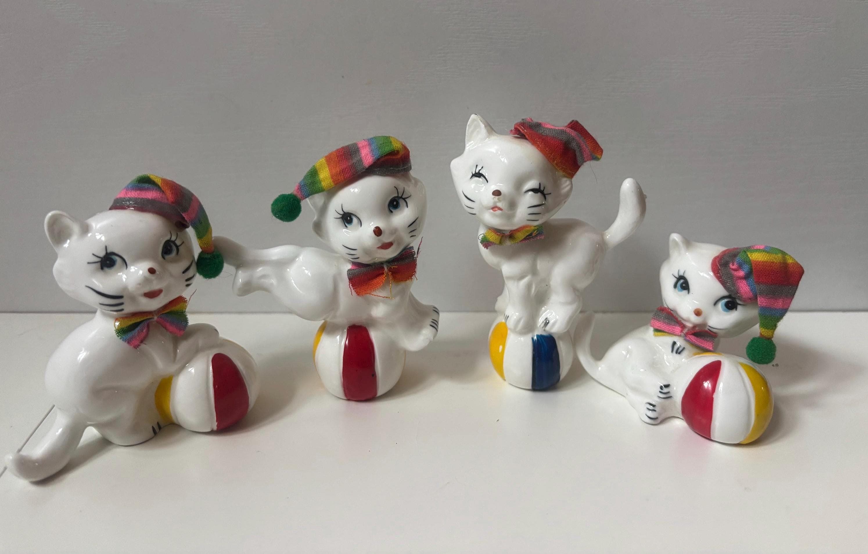【美品希少】bone china Japan 陶器　置物　ミニチュア　猫 Japan Bone China Cat - Etsy