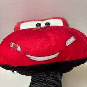 Disney Pixar Cars Lightning McQueen Plush Backpack 95 Rust-eze Kids Red Car Bag image 3