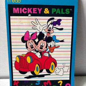 Vintage 1980s Disney Mickey & Pals Mead Scribble Pad Unused Mickey Mouse Paper