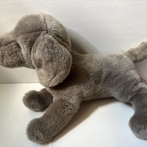 Retired Douglas Cassie Dog Plush 12” Gray Puppy Stuffed Animal Vintage Replacement Toy