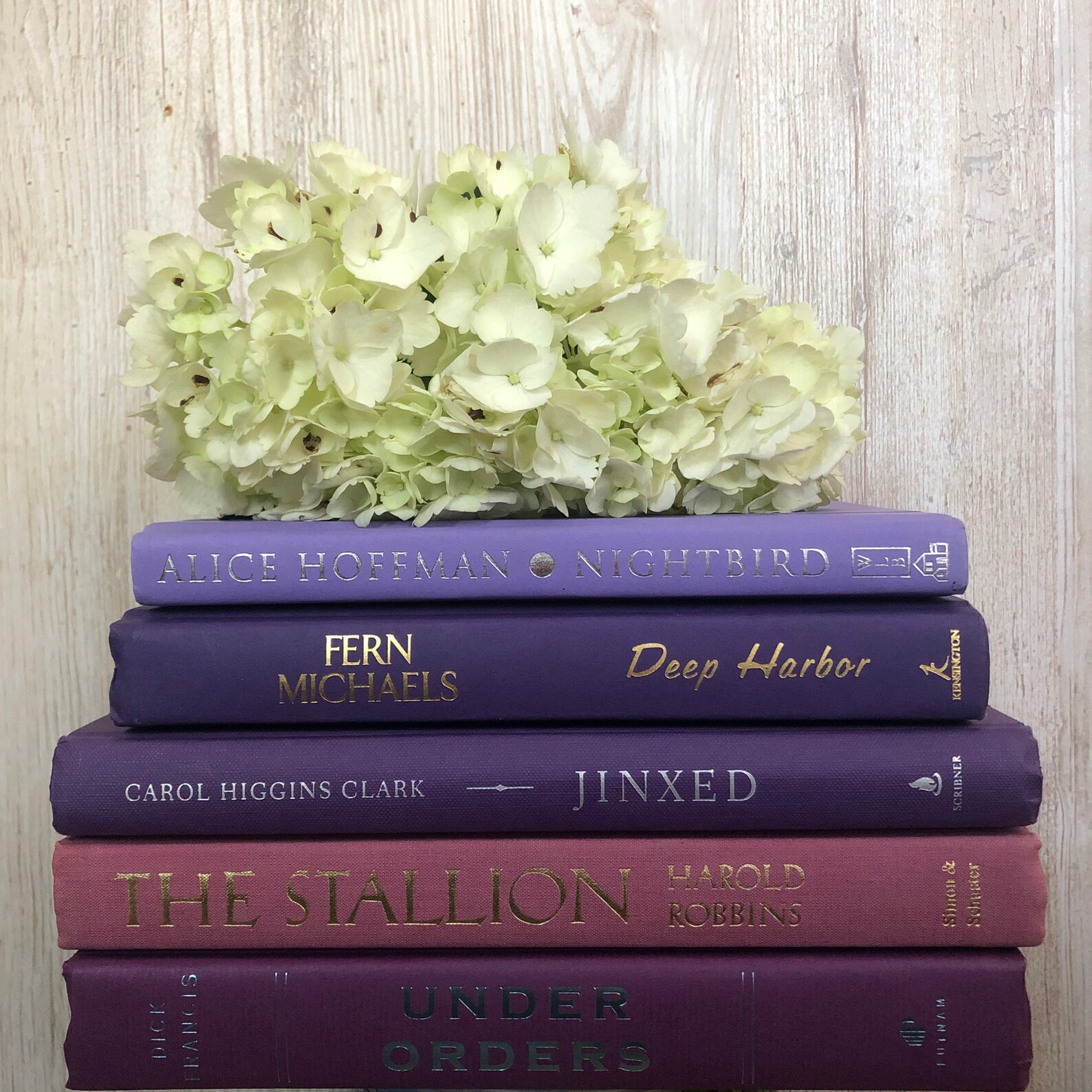 Purple Book Bundle Purple Book Stack Bookshelf Decor Book Etsy