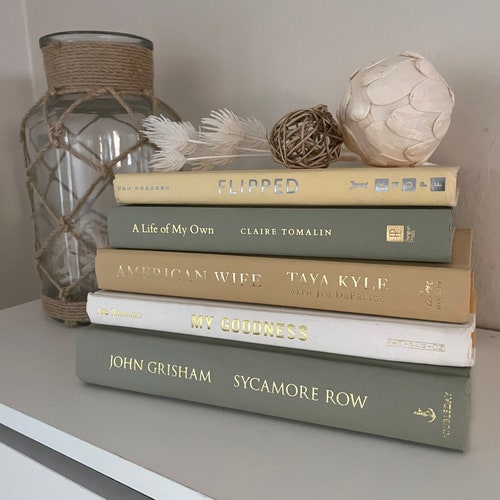 Tan Book Stack Books for Staging Decorative Books Sets Etsy