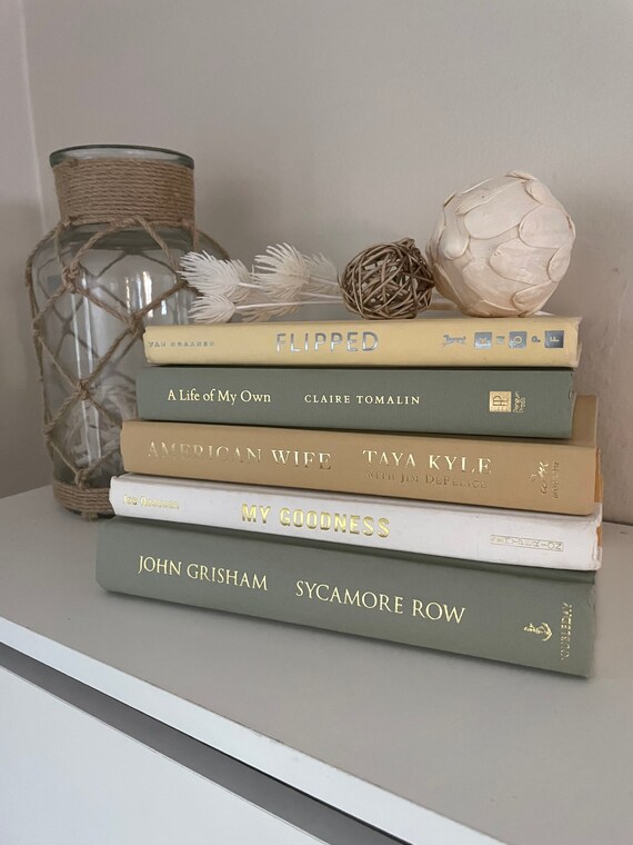 Tan Book Stack Books for Staging Decorative Books Sets 
