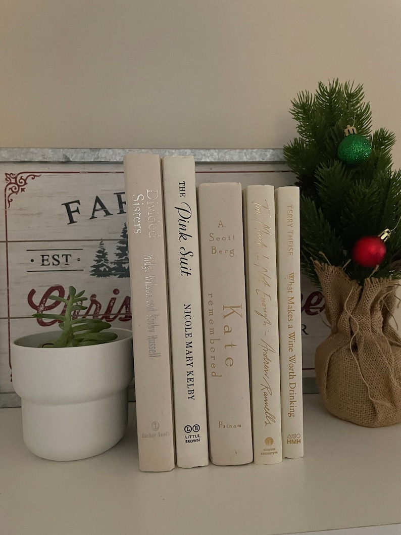White Book Stack Books for Staging Decorative Books Sets Etsy