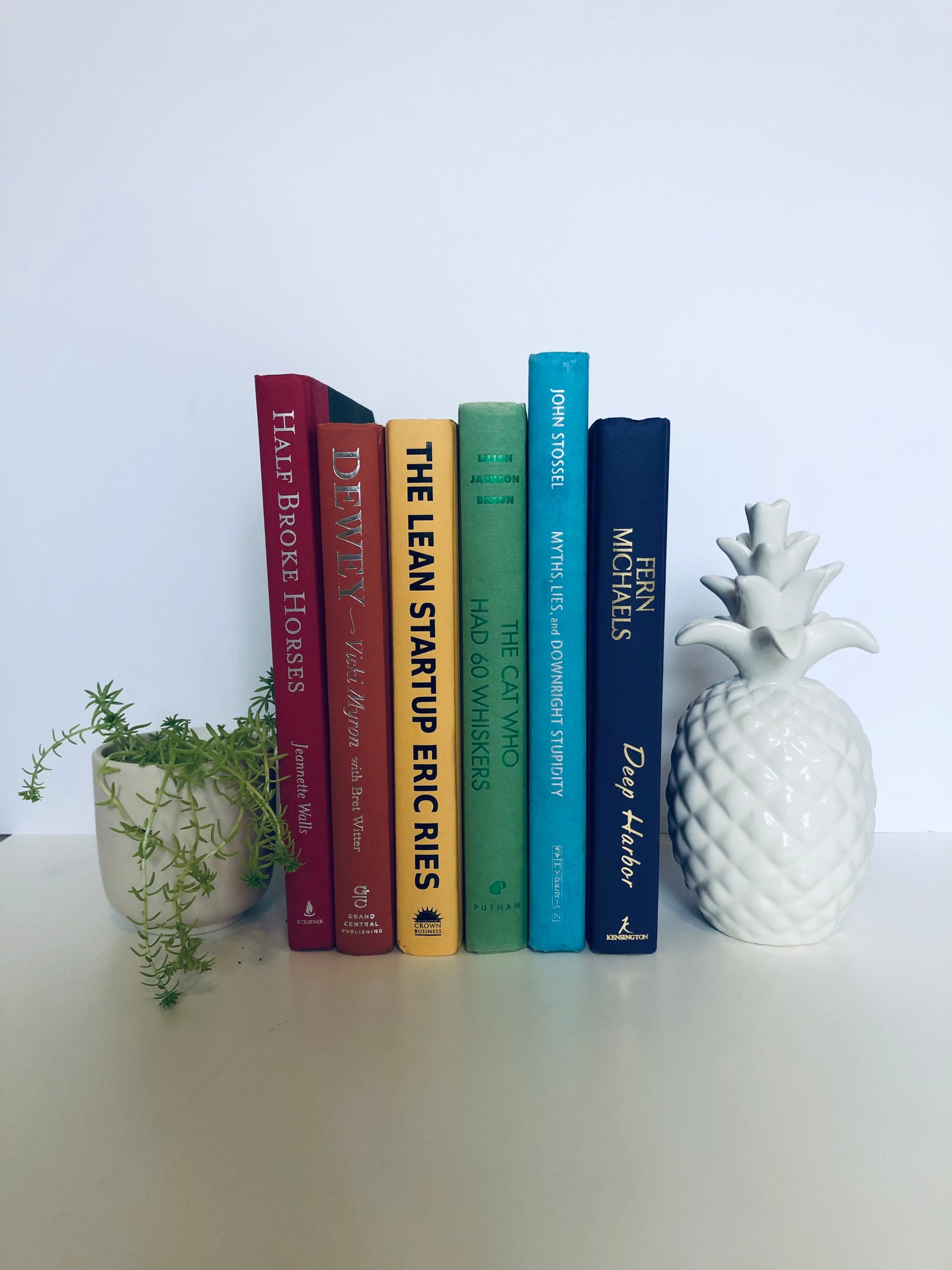 Rainbow Books Decorative Book Sets Book Bundles Book Stack Etsy