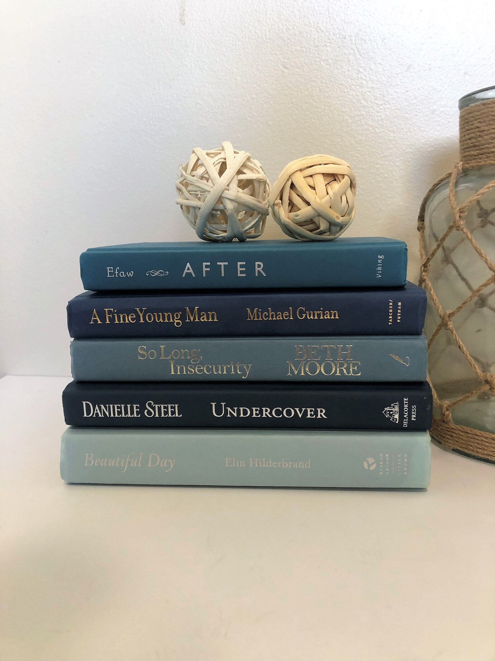 Decorative Book Stack Blue Book Decor Blue Books for Etsy
