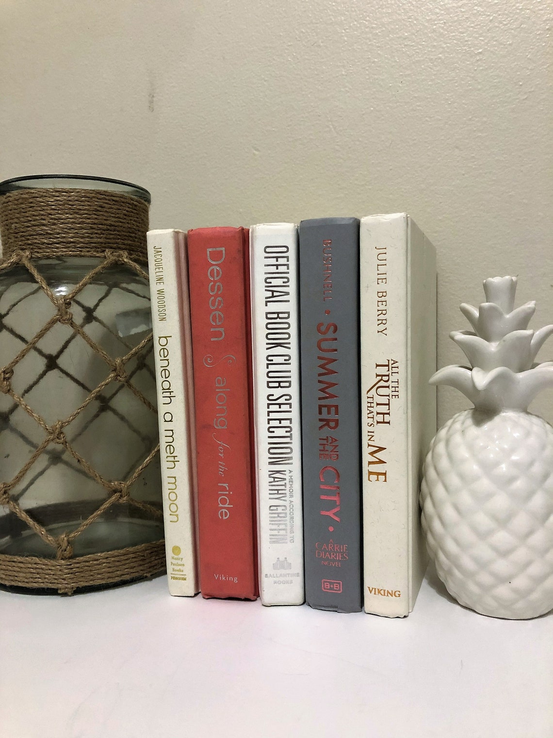 Pink Book Stack Coffee Table Books Book Stack Decor Book Etsy