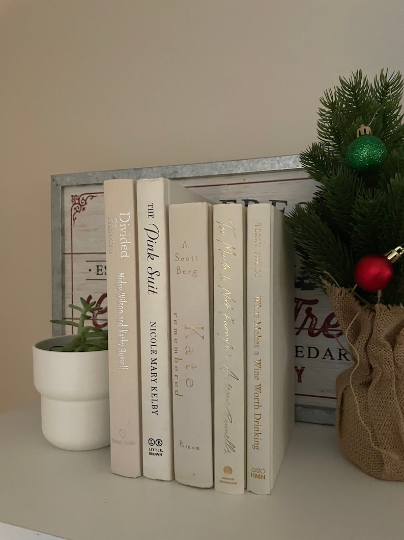 White Book Stack Books for Staging Decorative Books Sets Etsy