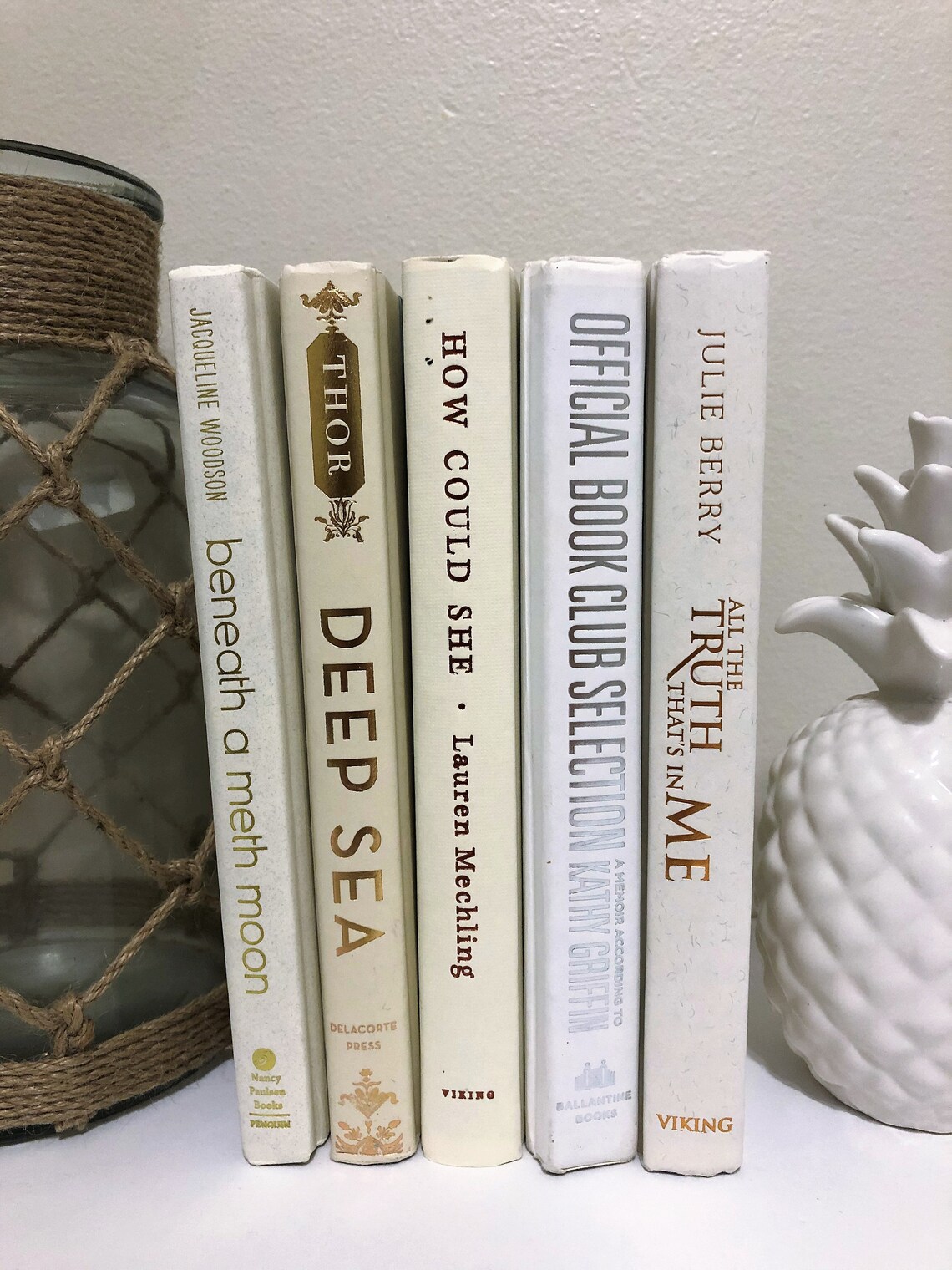 Bookshelf decoration vintage book display book stack decor Etsy