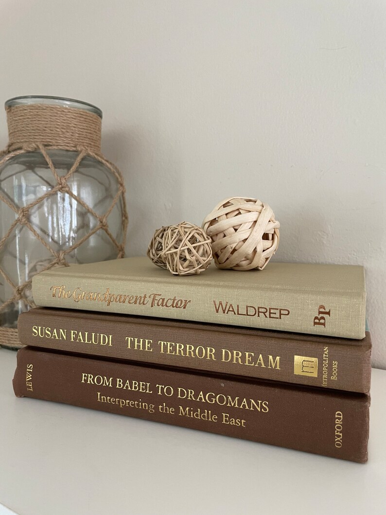Tan Book Stack Books for Staging Decorative Books Sets Etsy