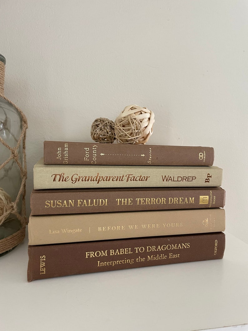 Tan Book Stack Books for Staging Decorative Books Sets Etsy