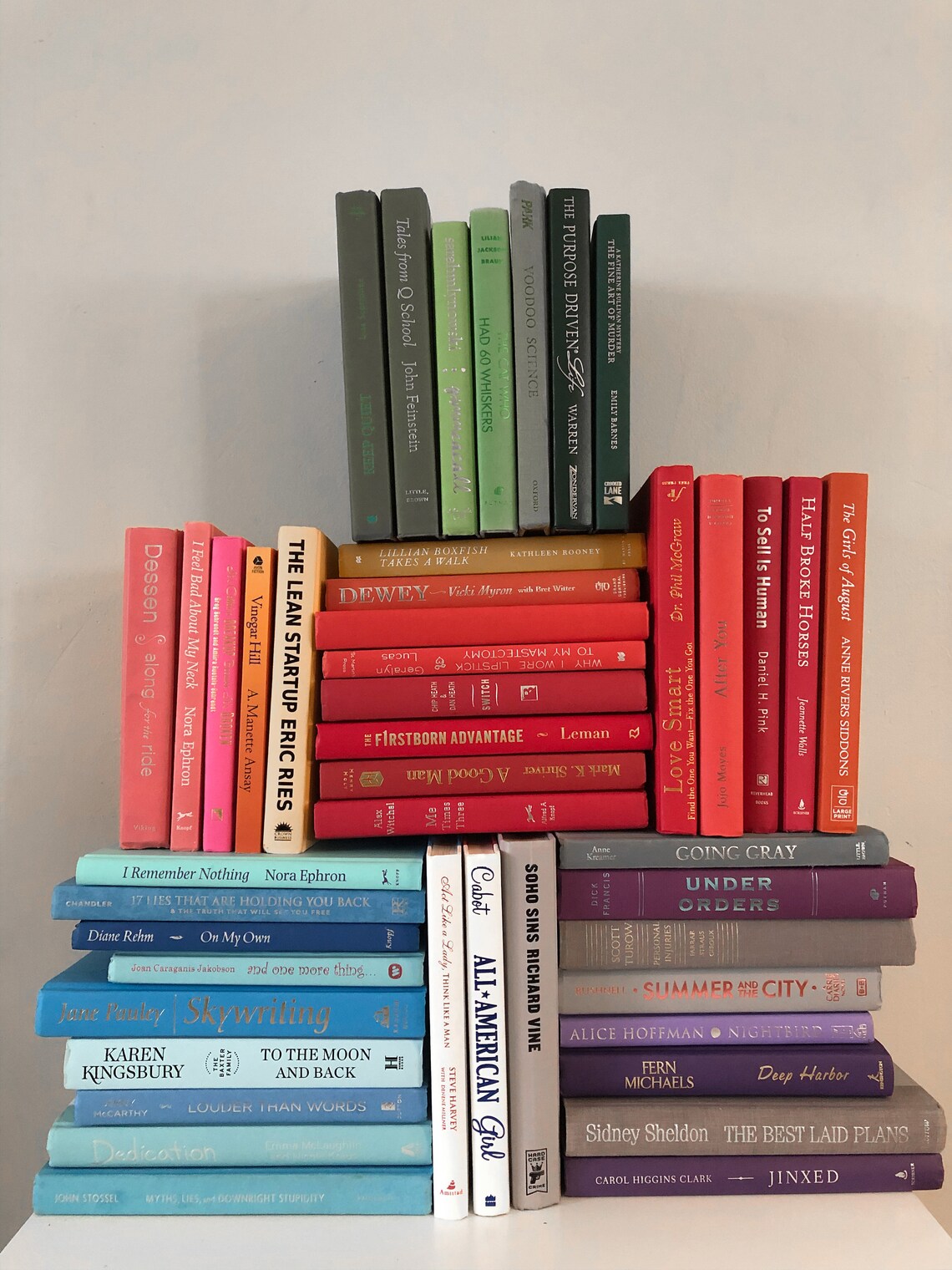 Rainbow Books Decorative Book Sets Book Bundles Book Stack Etsy