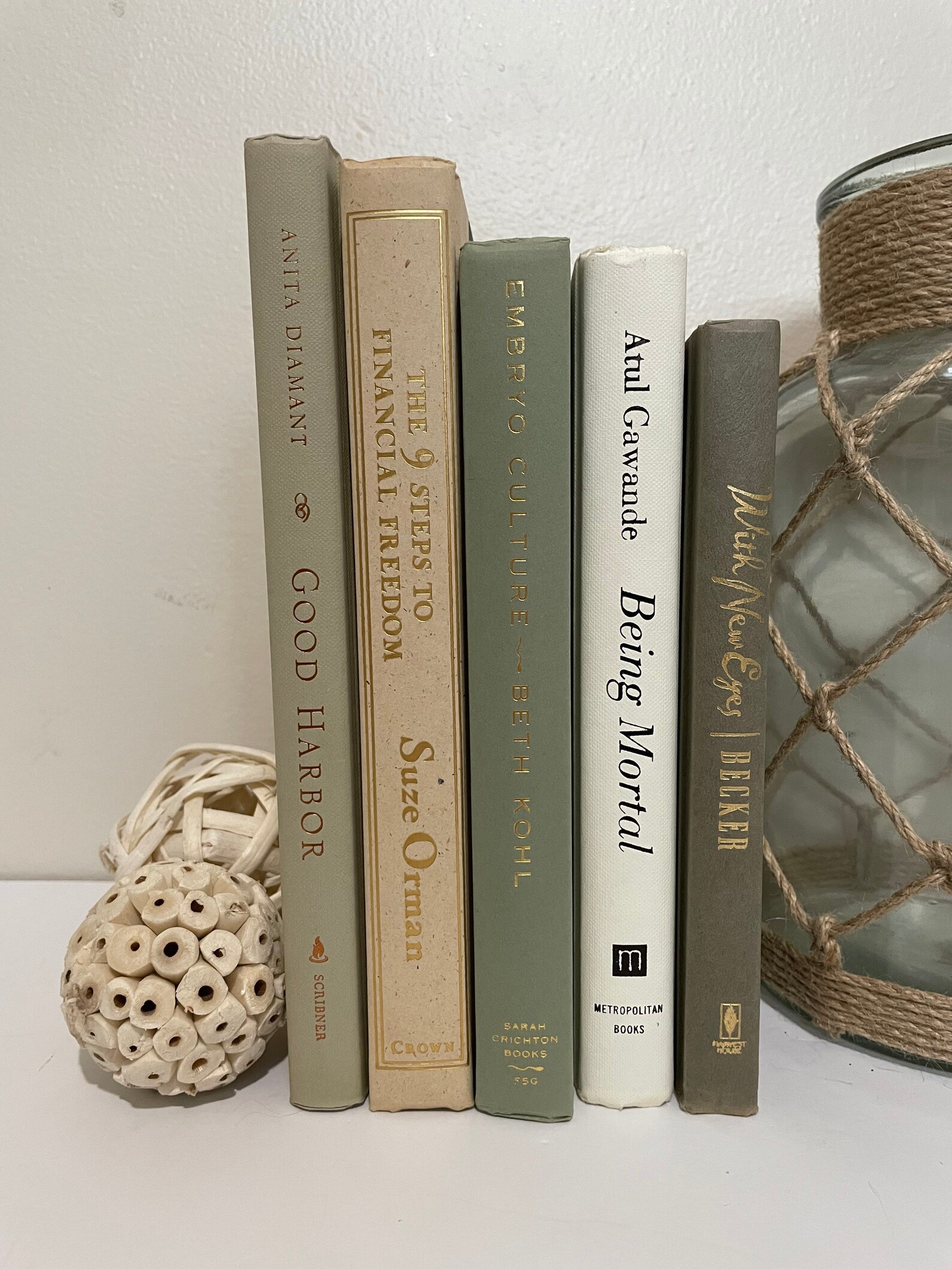 Green Book Stack Coffee Table Books Book Bundles Books for Etsy