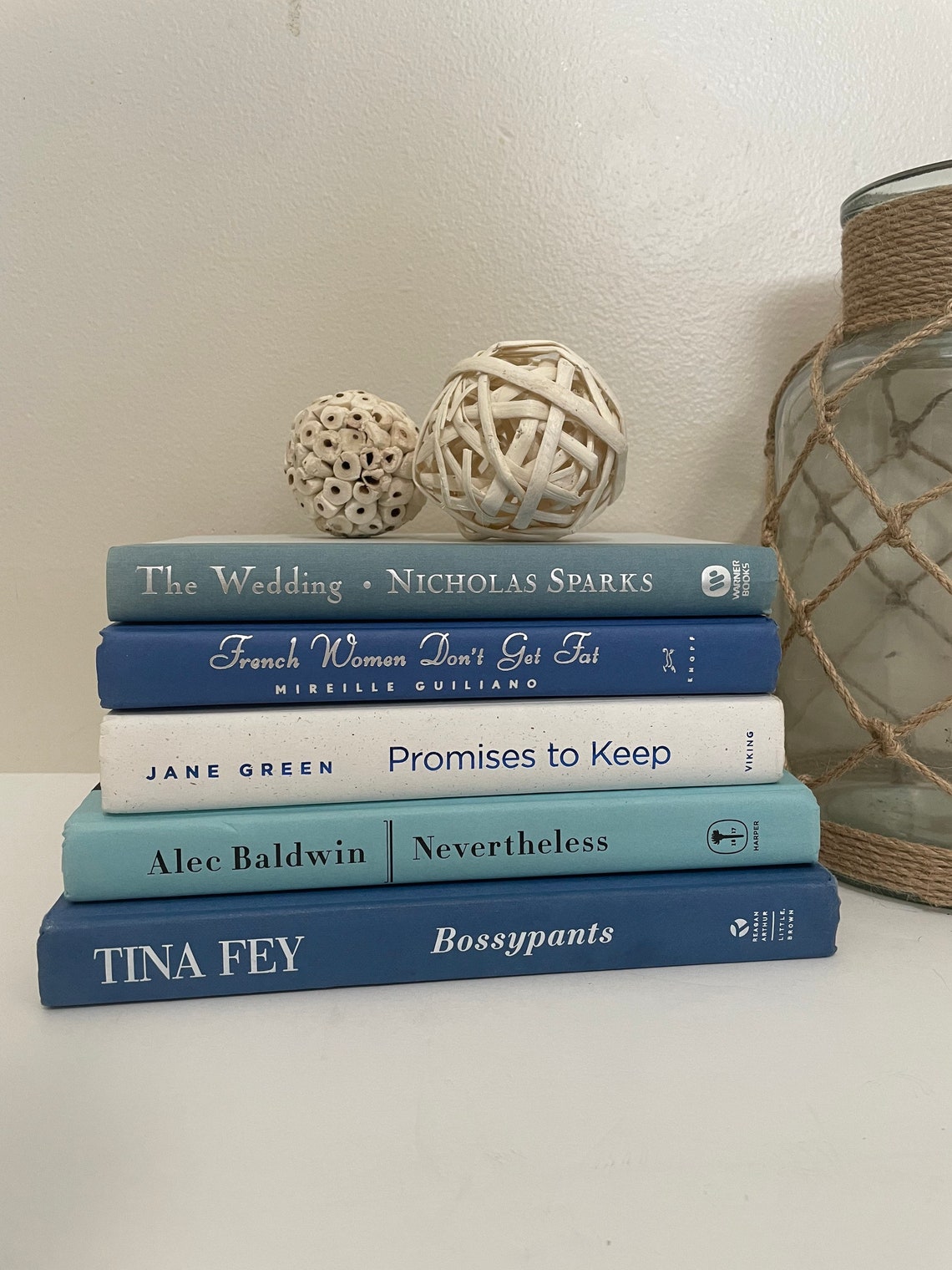 Blue Book Decor Decorative Books Coastal Books Books by Etsy