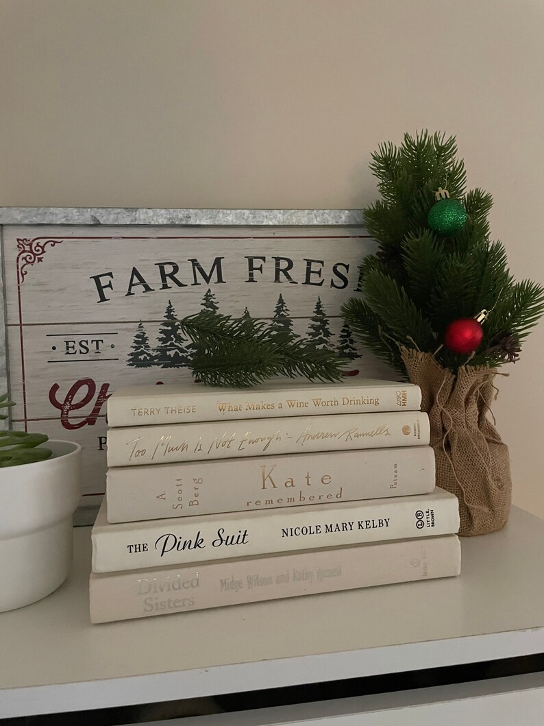 White Book Stack Books for Staging Decorative Books Sets Etsy