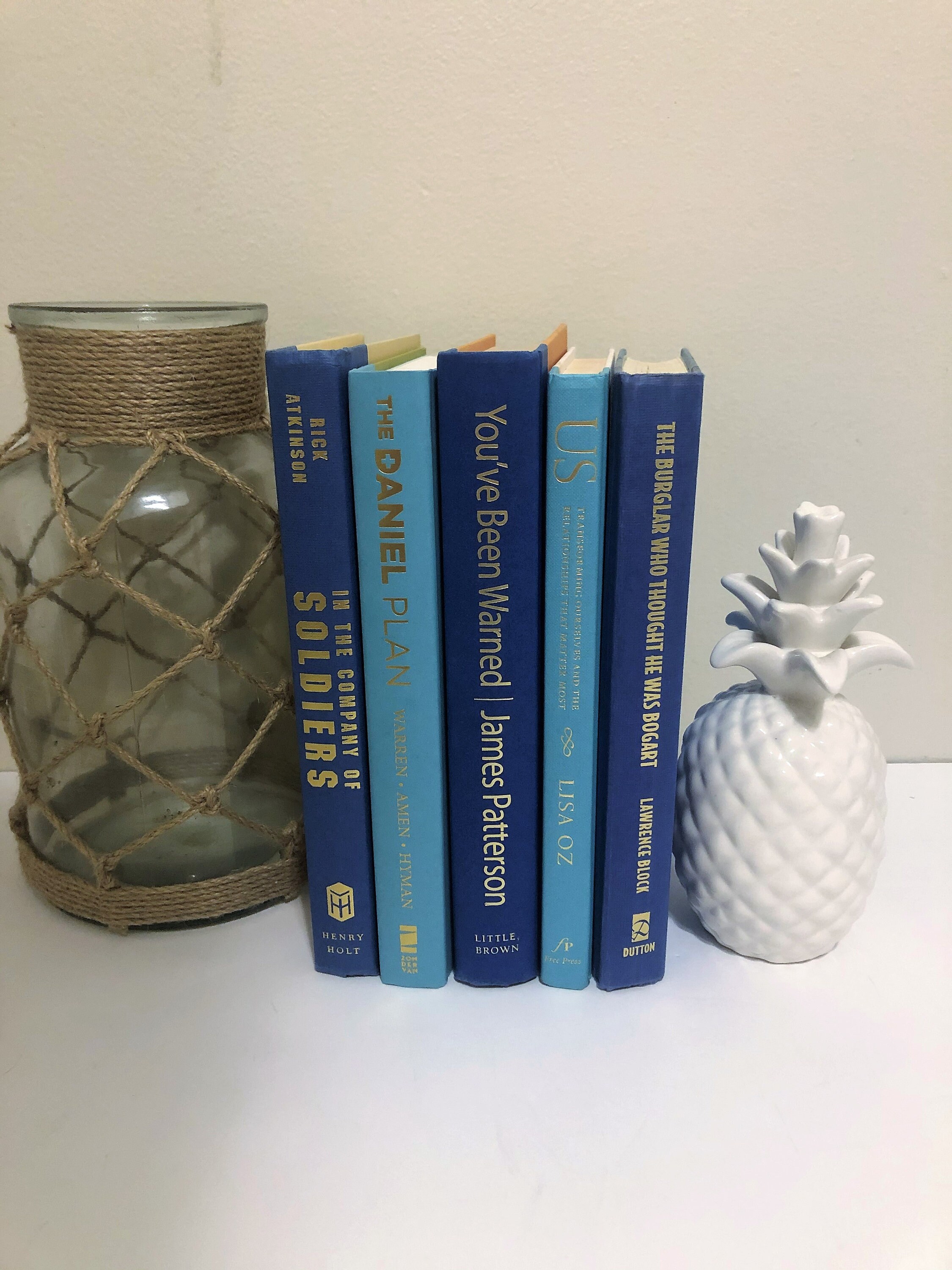 Decorative Book Set Bundle of Blue Books Blue Book Stack Etsy