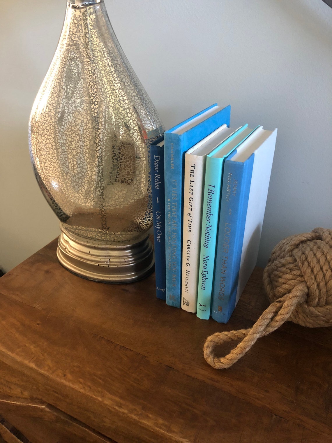 Light Blue Book Decor Blue Decorative Books Coastal Blue Etsy
