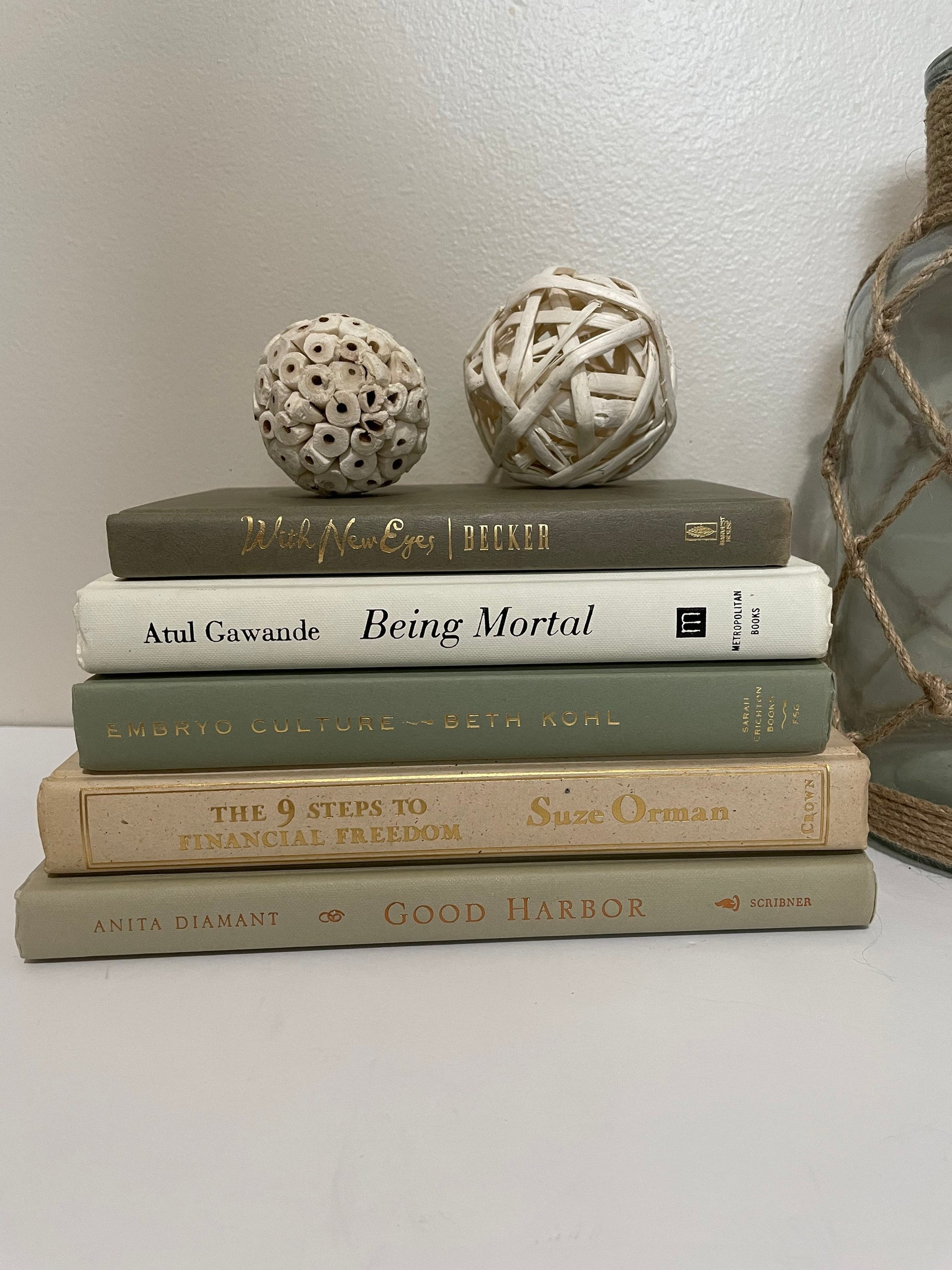 Green Book Stack Coffee Table Books Book Bundles Books for Etsy