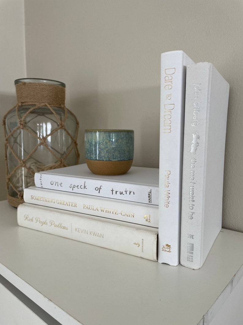 Bookshelf Decoration Vintage Book Display Book Stack Decor Etsy