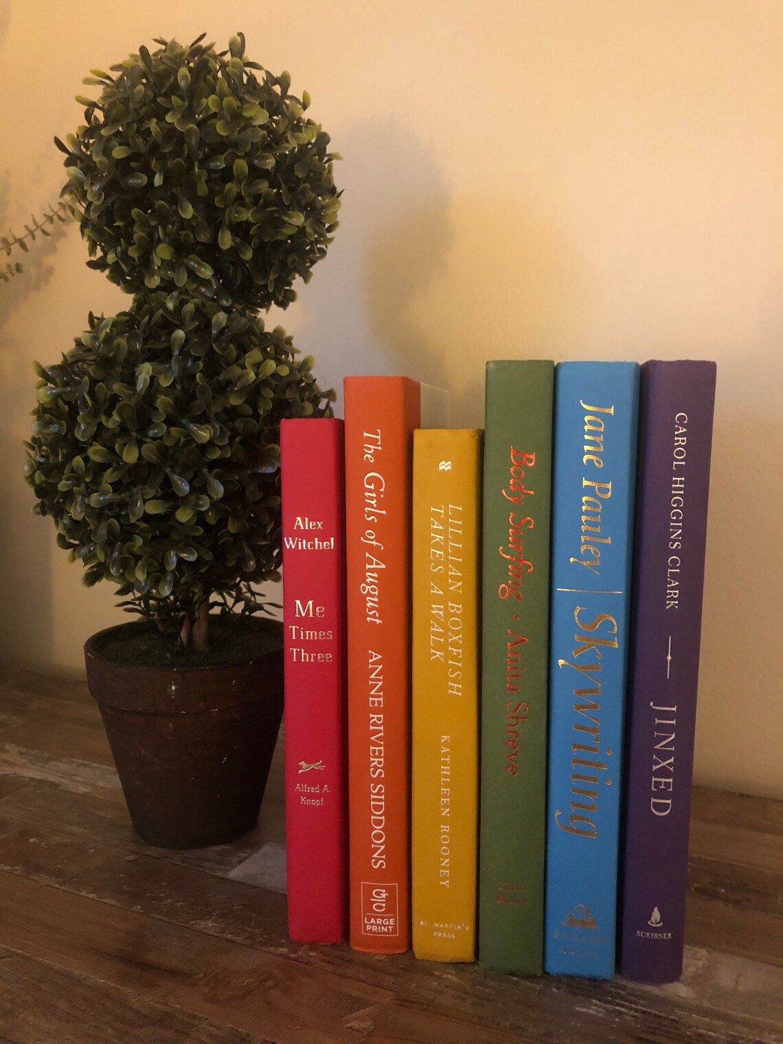 Rainbow Books Decorative Book Sets Book Bundles Book Stack Etsy