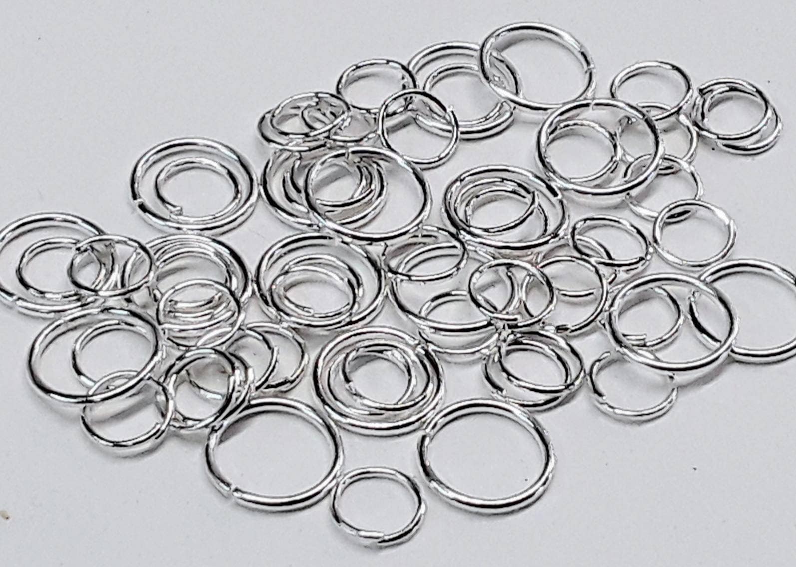 10 Sterling Silver Vintage Open Jump Rings, Fish Pattern Jump Ring, 925  Silver Open Ring 10mm, Bulk Jump Rings for Jewelry Making Supplies 