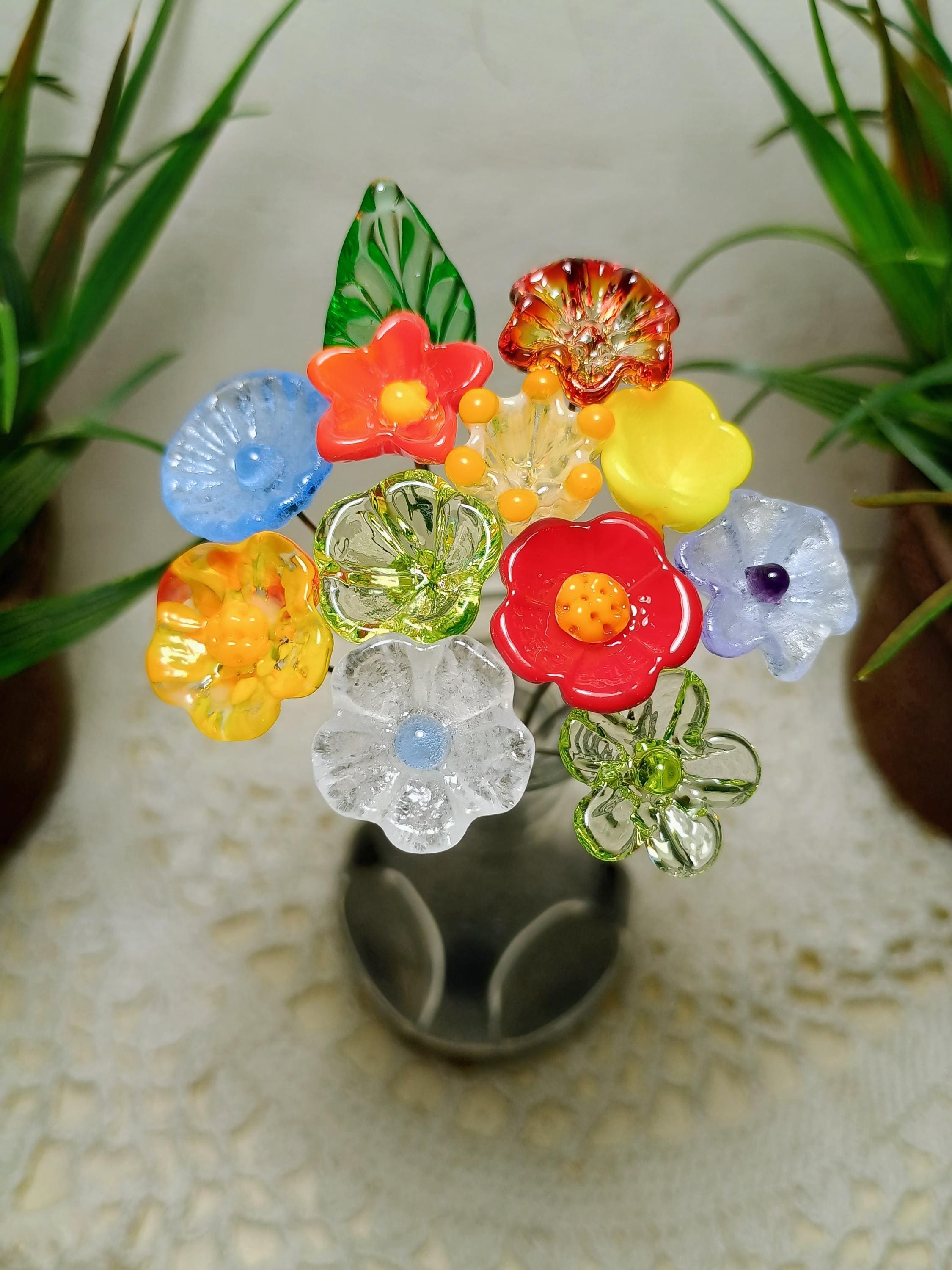 お花の入れ物　オーロラカラー Uranium RAINBOW GLOW Bouquet Multi Color UV Reactive Mini Tiny