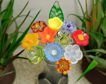 Uranium RAINBOW GLOW Bouquet Multi Color UV Reactive Mini Tiny
