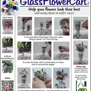 PRISM KALEIDOSCOPE glass flowers on wire headpins miniature tiny small glass flowers on wire individually handmade lampwork image 9