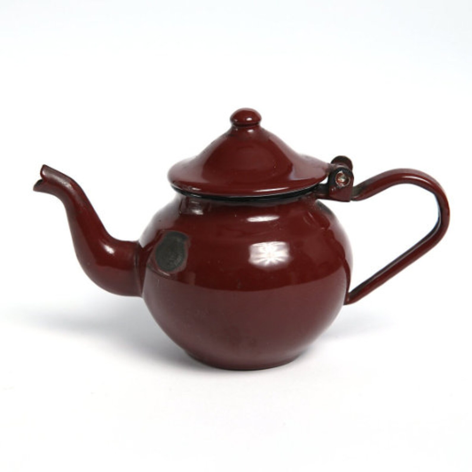 Vintage brown enamel teapot Retro Teapot Soviet Era Etsy