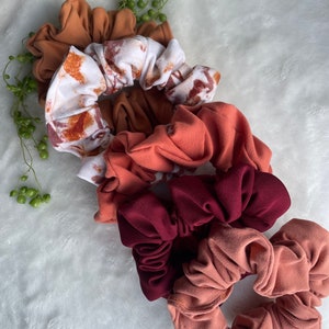 Fall Scrunchies, Orange Scrunchies, Blush Scrunchies, Maroon Scrunchies
