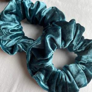 Blue Velvet Scrunchies , Velvet Scrunchies, Scrunchies, Bridesmaid Gifts, Hair Accessories