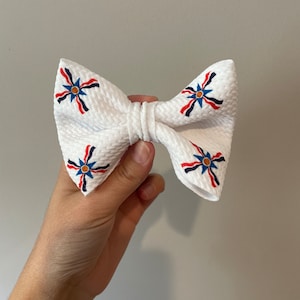 Assyrian Hair Bow Clips, Assyrian Flag hair Bow Clips, Baby Nylon Headband, Hair Bows, Assyrian Hair Bows