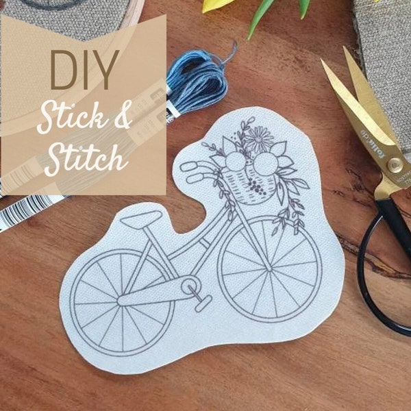 Stick and Stitch, Stickvorlage,embroidery,Stickbild,Stickvließ,wasserlöslich, sticken, Fahrrad